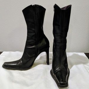 Steve Madden Mid-Calf Boot. 4" heel. Black.